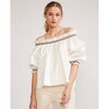 Women's Summer Off Shoulder Top, White - Blouses - 3