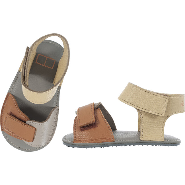 Sporty Velcro Strap Sandals, Colorblock Safari
