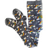 Dark Storm Footed Tights, Grey With Rainbows - Tights - 1 - thumbnail