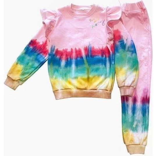 You Are Amazing Tie Dye Set, Multi - Mixed Apparel Set - 2