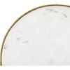 Triton Marble Accent Table, White/Gold - Accent Tables - 2