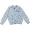 Grey Rainbow Gem Unicorn Cardigan, Grey - Cardigans - 2