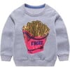 French Fries Grey Sweatshirt, Grey - Sweatshirts - 1 - thumbnail