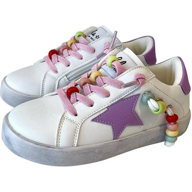 Star Rainbow Beaded Sneaker, Multi - Sneakers - 1