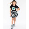 Black Sequin Hearts Skirt, Black - Skirts - 4