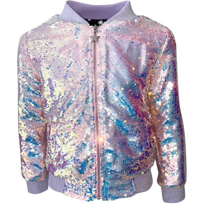 Shooting Star Sequin Bomber, Multi - Lola + The Boys Outerwear | Maisonette