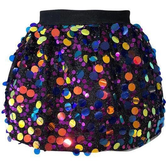 Midnight Pailette Skirt, Black - Skirts - 1
