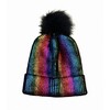 Metallic Pom Pom Hat, Multi - Hats - 1 - thumbnail