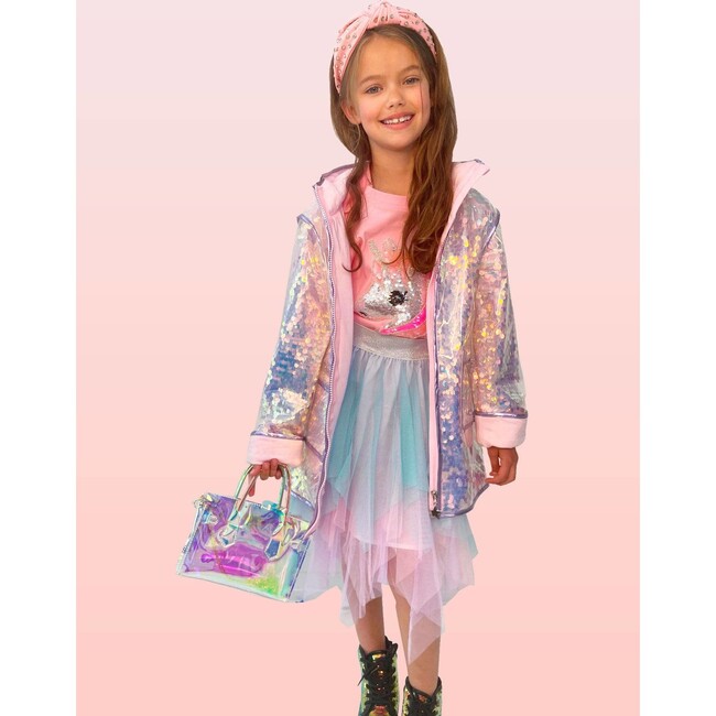 Paillette Magic Rain Jacket, Pink - Jackets - 2