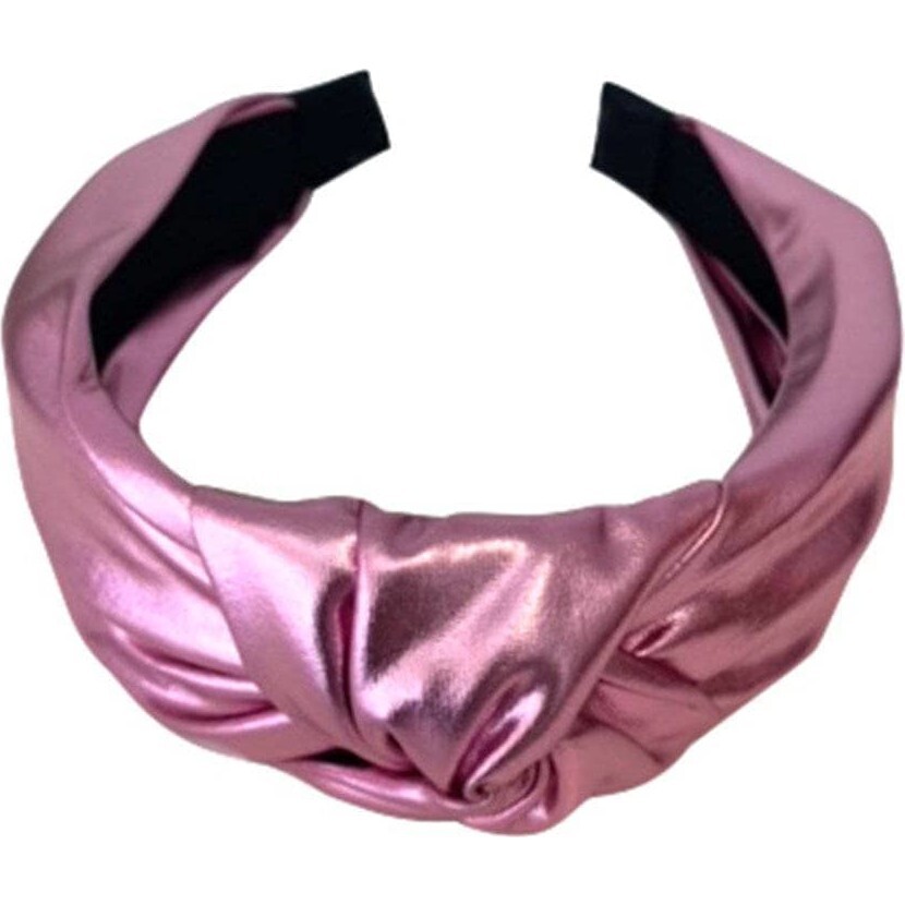 Metallic Knotted Headbands, Pink - Hair Accessories - 1
