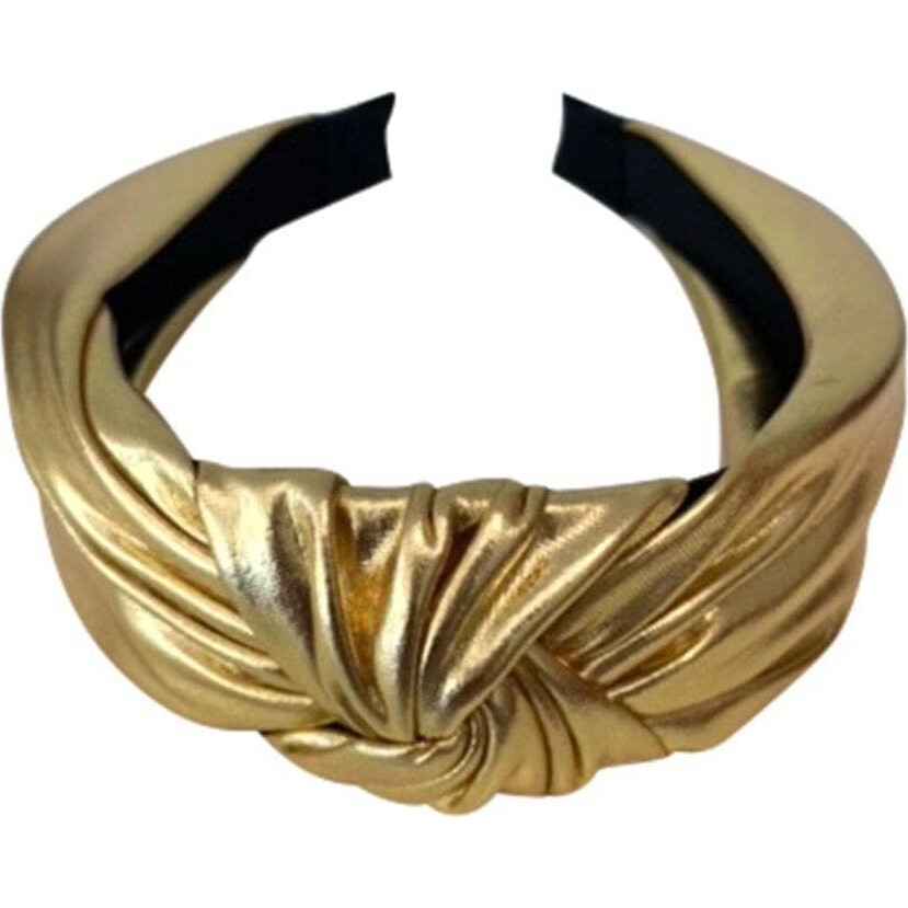 Metallic Knotted Headbands, Gold - Hair Accessories - 1