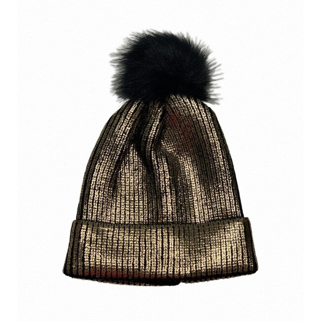 Metallic Pom Pom Hat, Multi - Hats - 3