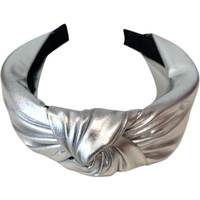 Metallic Knotted Headbands, Silver