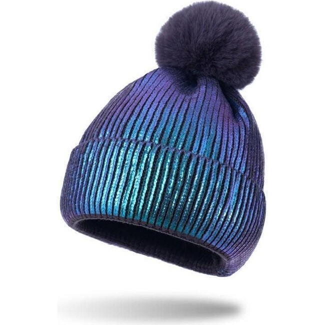 Metallic Pom Pom Hat, Multi - Hats - 4