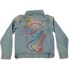 Light Bright Unicorn Denim Jacket, Blue - Jackets - 1 - thumbnail