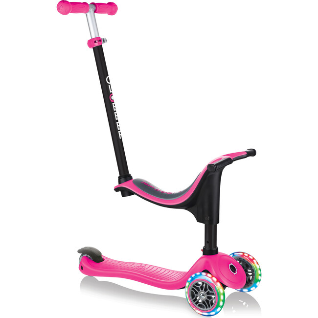 Go-Up Sporty Scooter with Lights, Deep Pink - Scooters - 1