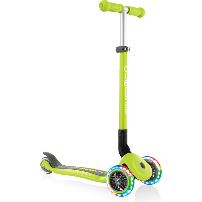 Primo Foldable Scooter with Lights, Lime Green - Globber Scooters ...