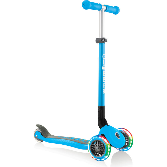 Primo Foldable Scooter with Lights, Sky Blue