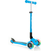 Primo Foldable Scooter with Lights, Sky Blue - Scooters - 1 - thumbnail