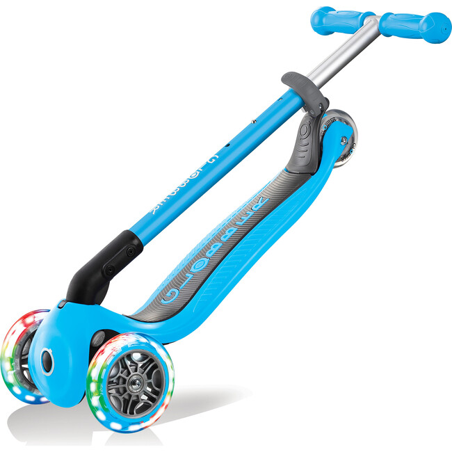 Primo Foldable Scooter with Lights, Sky Blue - Scooters - 5