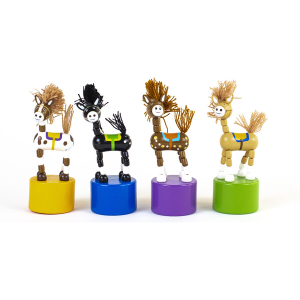 Horses Push Puppets, Set of 4 Jack Rabbit Creations Kids