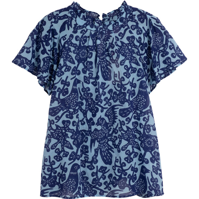 Women's Joyful Top, Morrigan Raven Alaskan Blue - Blouses - 1