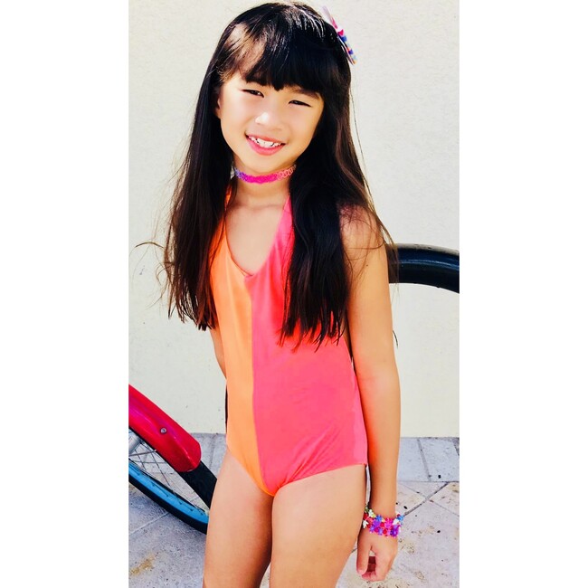 Isabelle One Piece, Orange Pink - One Pieces - 2