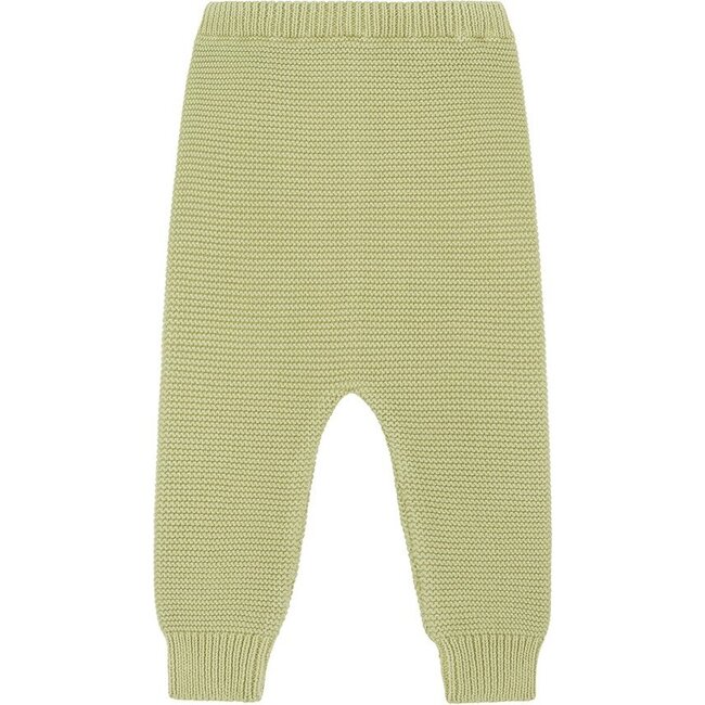 Organic Cotton Knit Trousers, Natural Greenstone Mineral Dye - Pants - 1