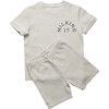 Waffle Shorts, Soft Grey - Shorts - 1 - thumbnail
