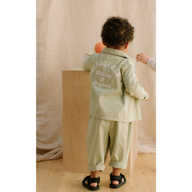 Embroidery Worker Jacket, Sage Green - Jackets - 3