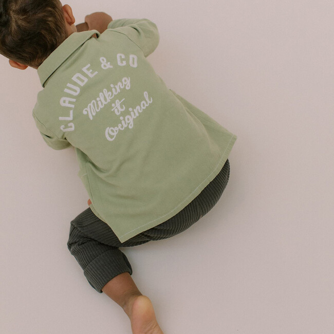 Embroidery Worker Jacket, Sage Green - Jackets - 4