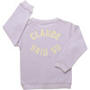 Claude Organic Children's Sweater, Lilac - Sweatshirts - 1 - thumbnail