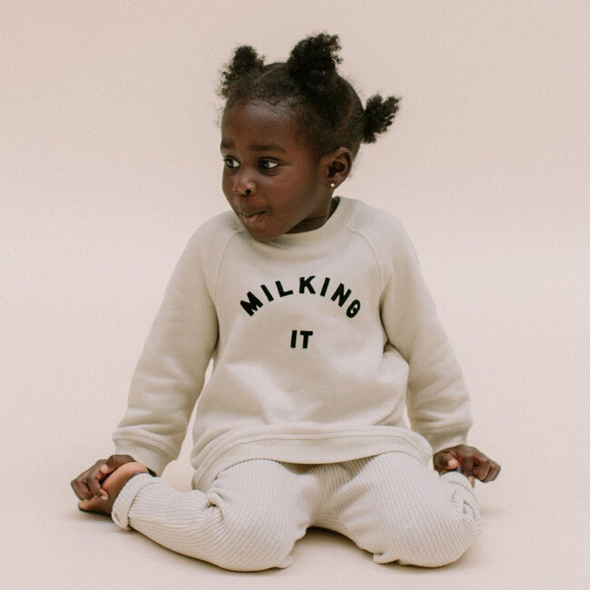 Milking It® Child Sweater, Oat - Sweatshirts - 4
