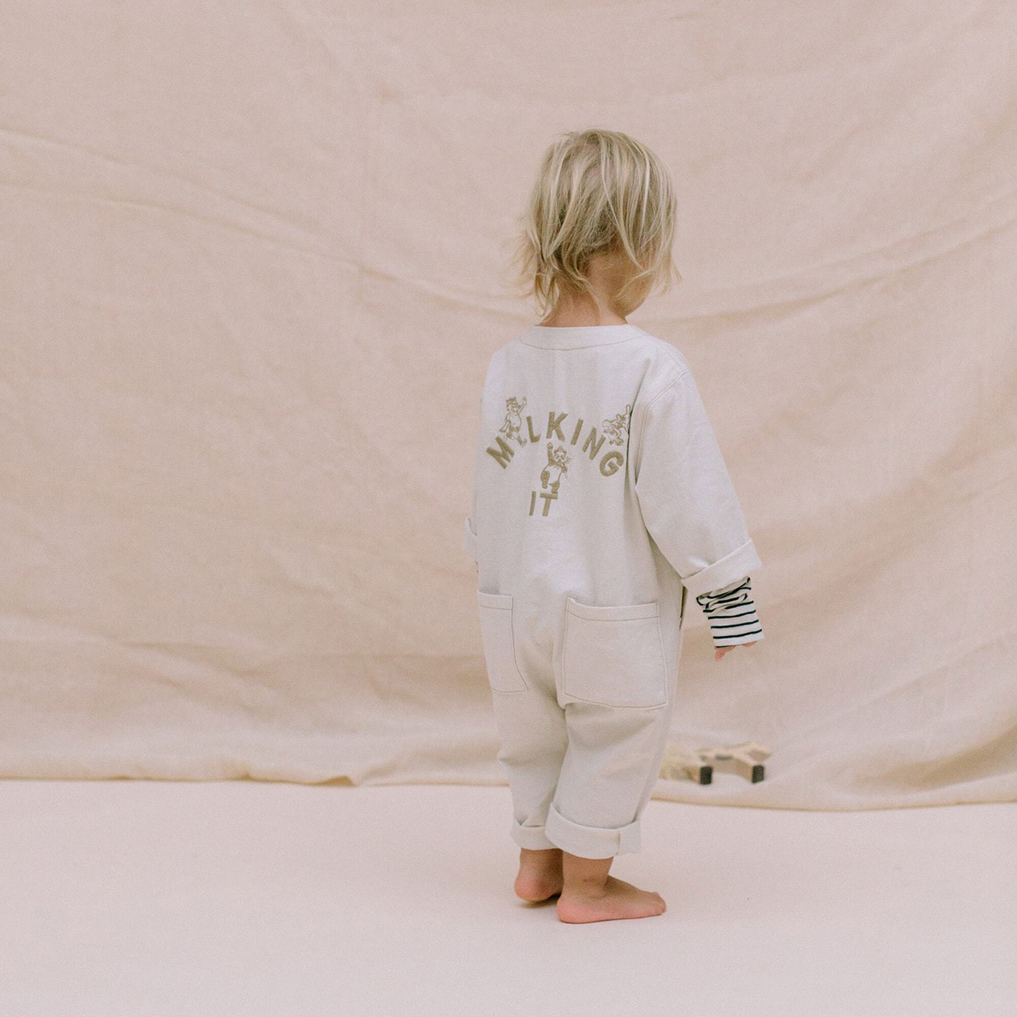 Claude x Ando Overalls, Oat - Claude & Co Rompers | Maisonette