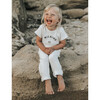 Ribbed Short Sleeve Milking It® Bodysuit, Organic Oat - Onesies - 2