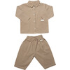 Relaxed Trousers, Chocolate - Pants - 1 - thumbnail
