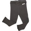 Ribbed Leggings, Organic Charcoal - Leggings - 1 - thumbnail