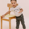 Ribbed Short Sleeve Milking It® Bodysuit, Organic Oat - Onesies - 6