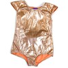 Venezuela One Piece Swimsuit, Bronze Purple Bows - One Pieces - 1 - thumbnail