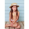 Venezuela One Piece Swimsuit, Gold And White Colorblock - One Pieces - 2