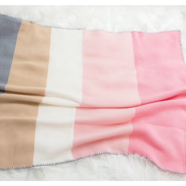 Colorblock Blanket, Pink Combo