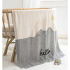 Handknit Hedgehog Blanket, Grey and Natural - Blankets - 3
