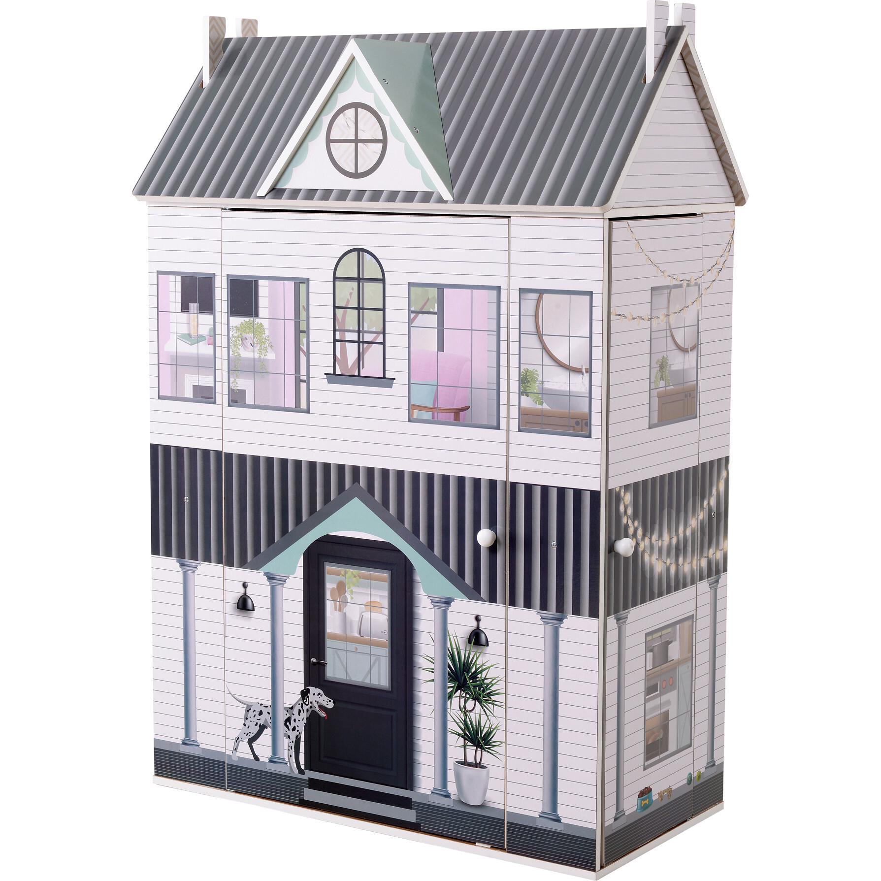  KidKraft Brooklyn's Loft Wooden Dollhouse with 25