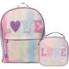 Tie Dye LOVE Backpack and Lunch Bag Set, Lavender - Backpacks - 1 - thumbnail