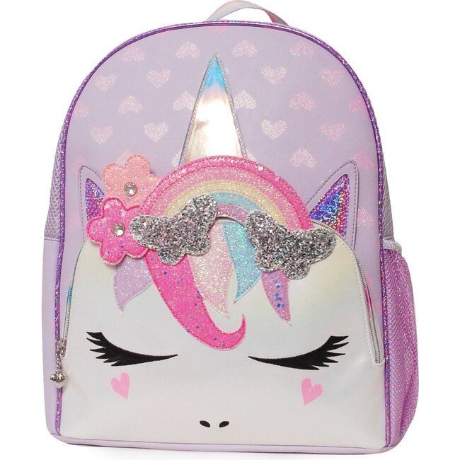 Miss Gwen Rainbow Butterfly Crown Backpack and Lunch Bag Set, Lavender