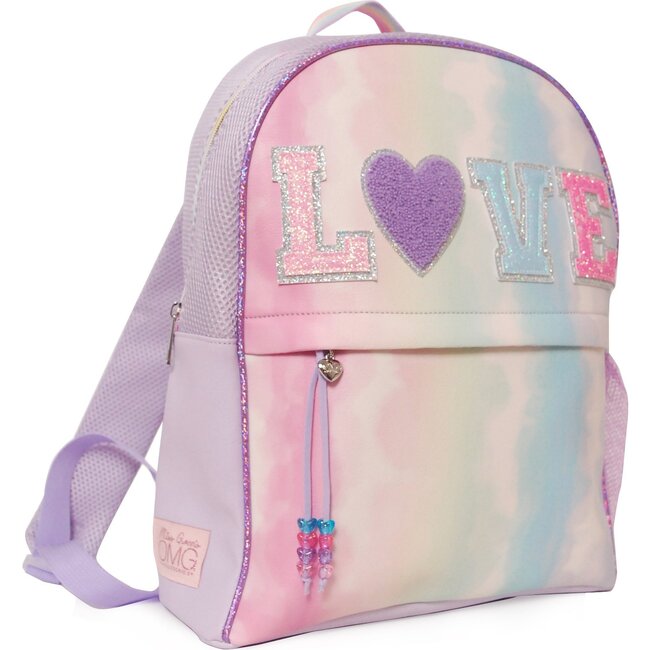 Tie Dye LOVE Backpack and Lunch Bag Set, Lavender - Backpacks - 3