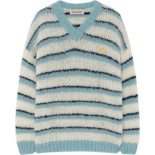 Stripes Toucan Sweater, Blue Logo