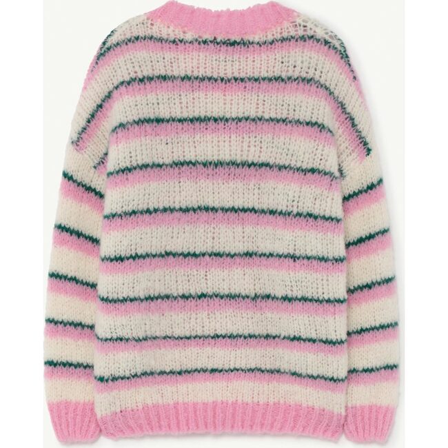 Stripes Toucan Sweater, Pink Logo