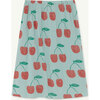 Ladybug Skirt, Soft Blue Cherries - Skirts - 3 - thumbnail