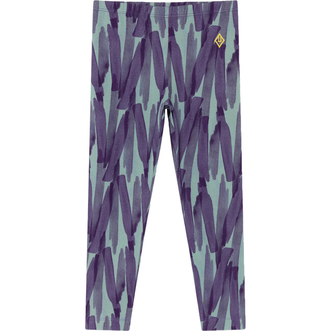 Penguin Leggings, Blue Lines